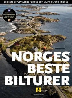 Omslag: "Norges beste bilturer" av Per Roger Lauritzen