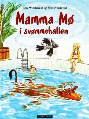 Omslag: "Mamma Mø i svømmehallen" av Jujja Wieslander