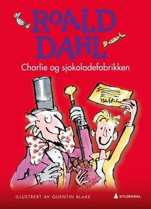 Omslag: "Charlie og sjokoladefabrikken" av Roald Dahl