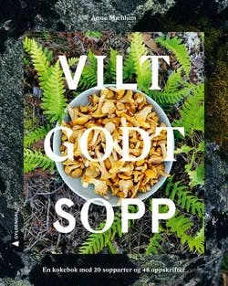Omslag: "Vilt godt sopp : en kokebok med 20 sopparter og 48 oppskrifter" av Anne Mæhlum