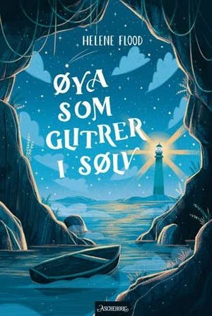 Omslag: "Øya som glitrer i sølv" av Helene Flood