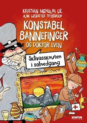 Omslag: "Konstabel Bannefinger og Doktor Even : sklivassknuten i solnedgang" av Kristian Mehlum Lie
